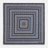 View 3 of product Ash Dots and Floral Tile Double-Sided Silk Pocket Square OS