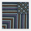 View 3 of product Forest Green Dots and Floral Tile Double-Sided Silk Pocket Square OS