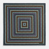 View 4 of product Forest Green Dots and Floral Tile Double-Sided Silk Pocket Square OS