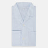 Pale Blue Fine Micro Check Pyjama Shirt