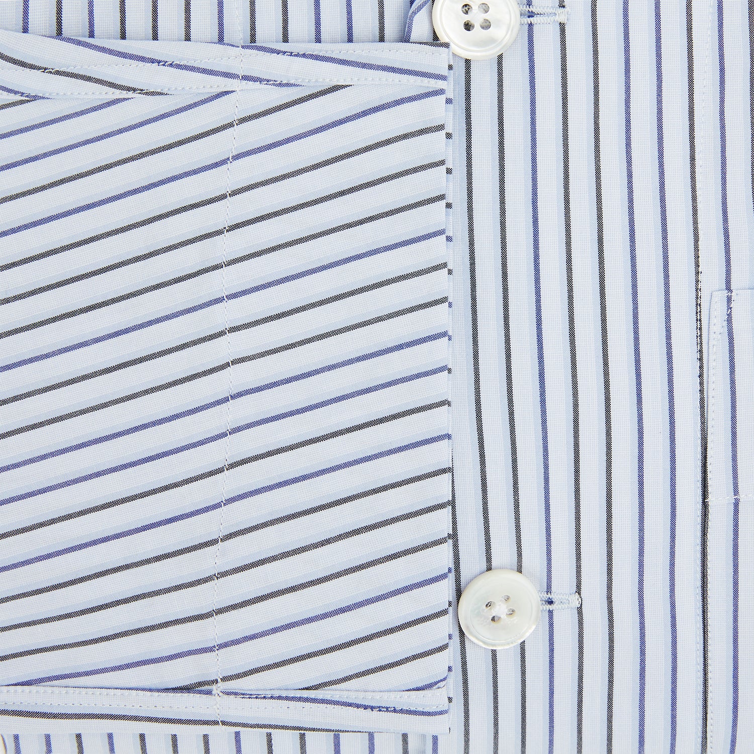 Blue Shadow Pinstripe Pyjama Shirt