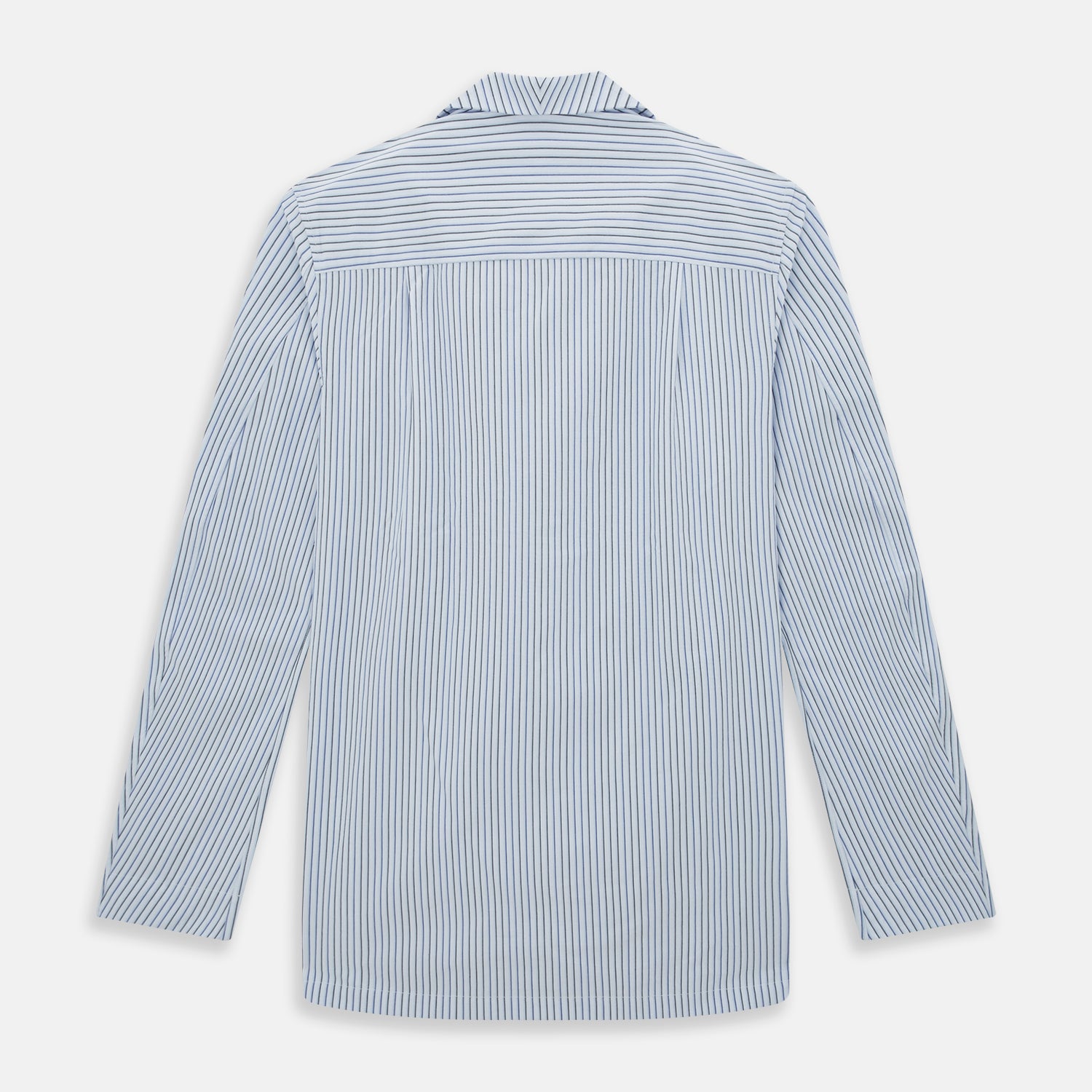 Blue Shadow Pinstripe Pyjama Shirt