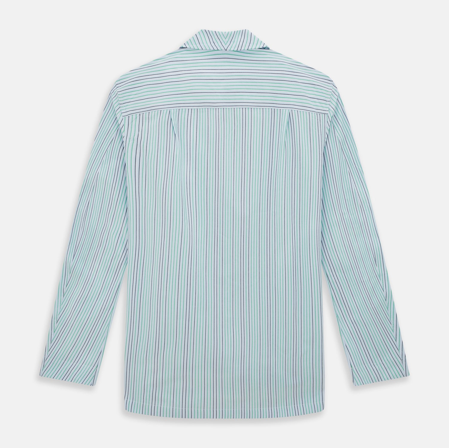 Green and Blue Shadow Pinstripe Pyjama Shirt