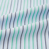 View 6 of product The Green and Blue Shadow Pinstripe Pyjama Shirt by Turnbull & Asser features long sleeves, a notched collar, chest pocket, and elegant green, pink, and white stripes—ideal for sophisticated loungewear or nightwear.