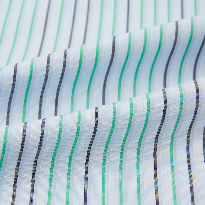 Green and Blue Shadow Pinstripe Pyjama Shirt Image 5
