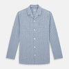 Blue Shadow Check Pyjama Shirt