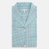 Green and Blue Shadow Check Pyjama Shirt