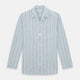 Blue and Green Multi Track Stripe Pyjama Shirt