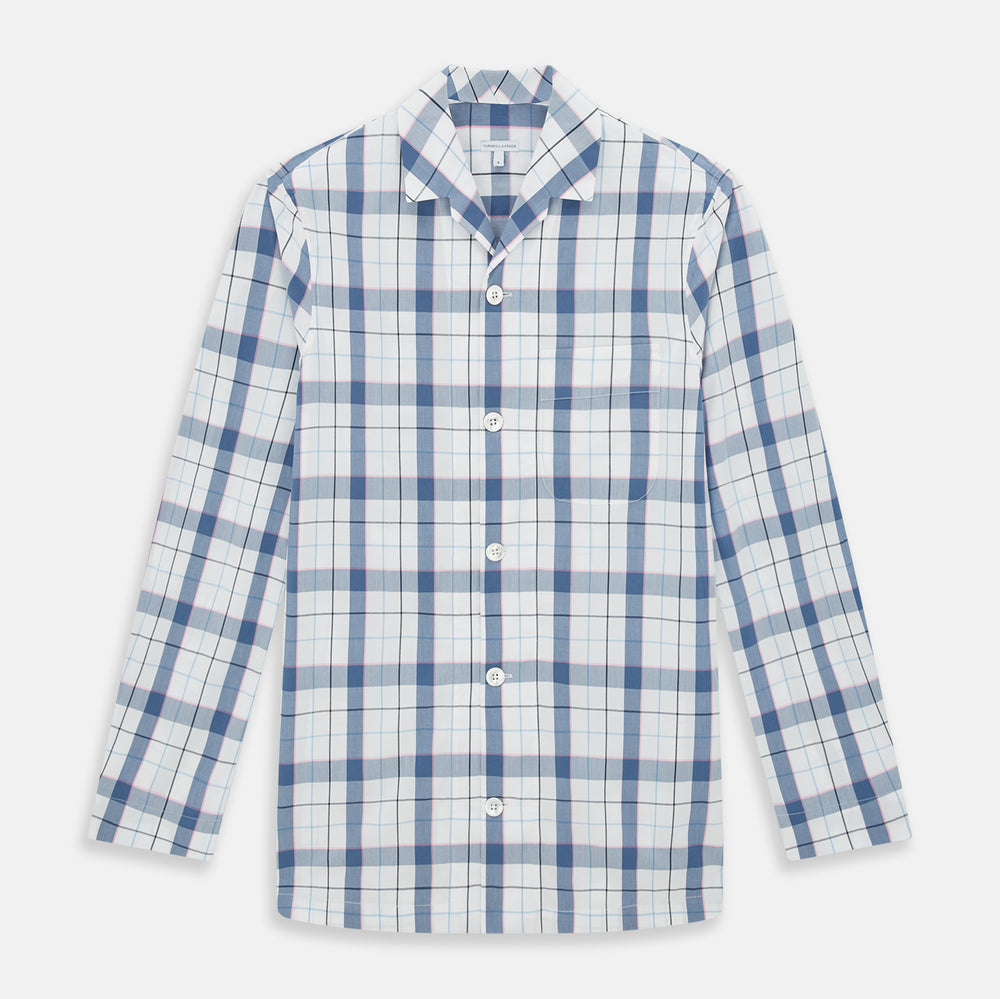 Blue Blazer Check Pyjama Shirt