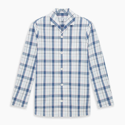 Blue Blazer Check Pyjama Shirt Image 6