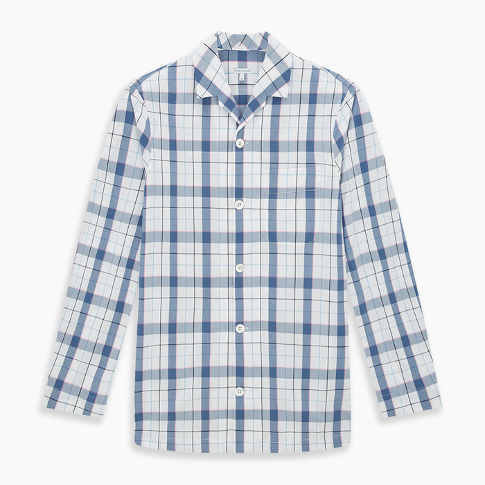 Blue Blazer Check Pyjama Shirt Image 6