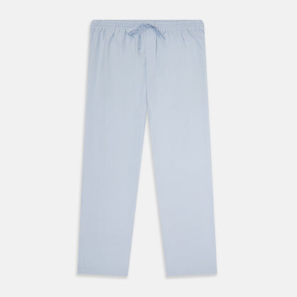 Pale Blue Micro Check Pyjama Trousers