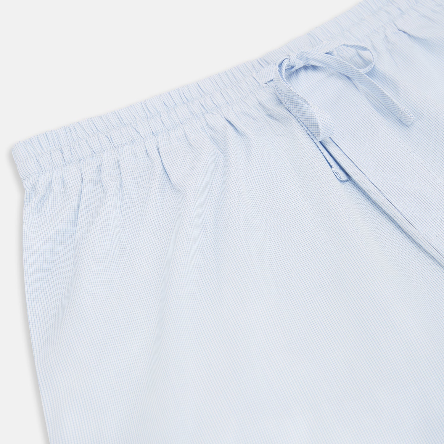 Pale Blue Micro Check Pyjama Trousers