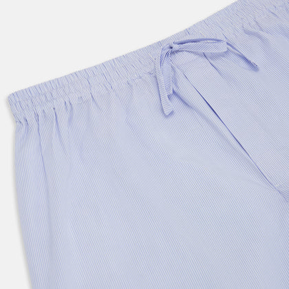 Pale Blue Fine Stripe Pyjama Trousers