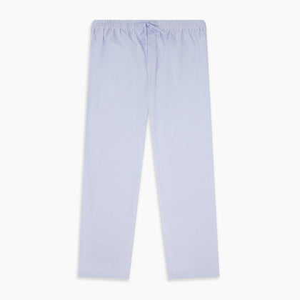 Pale Blue Fine Stripe Pyjama Trousers Image 4
