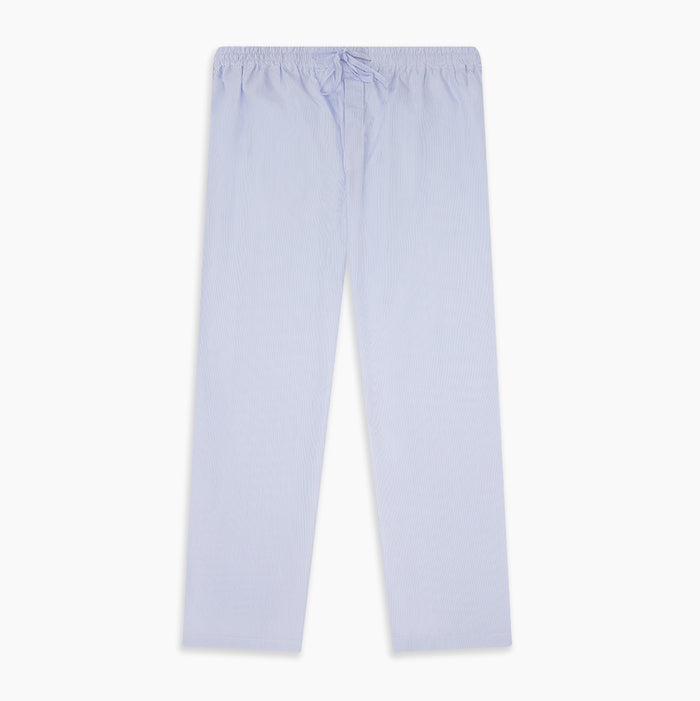 Pale Blue Fine Stripe Pyjama Trousers Image 4