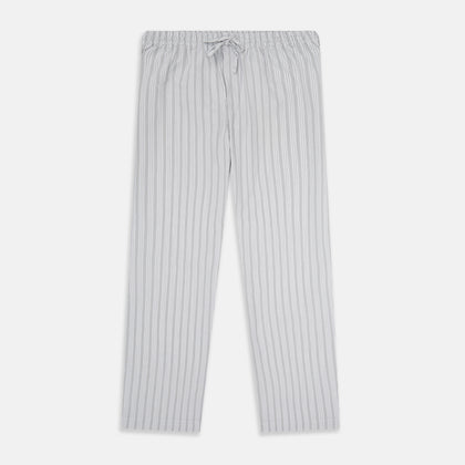 Grey Fine Track Stripe Pyjama Trousers