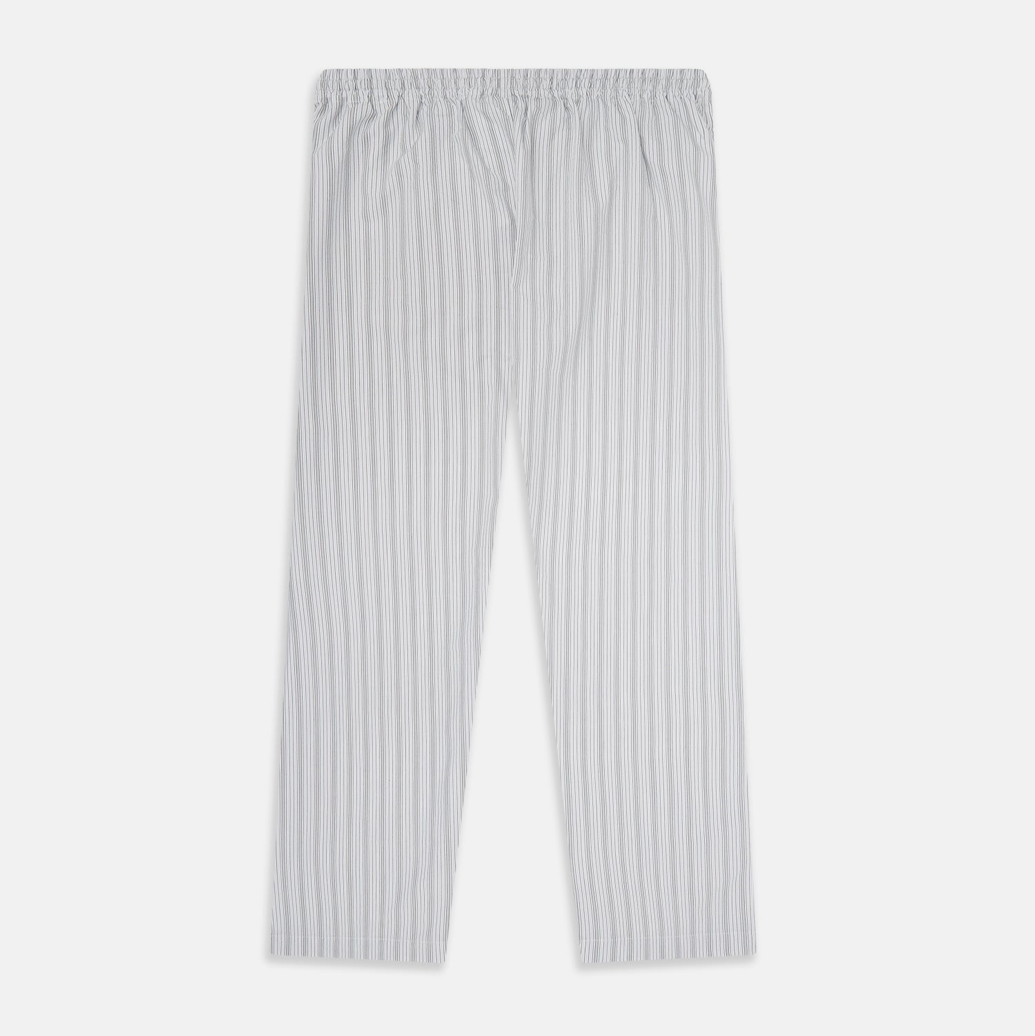 Grey Fine Track Stripe Pyjama Trousers