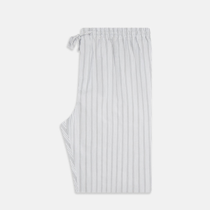 Grey Fine Track Stripe Pyjama Trousers Image 3
