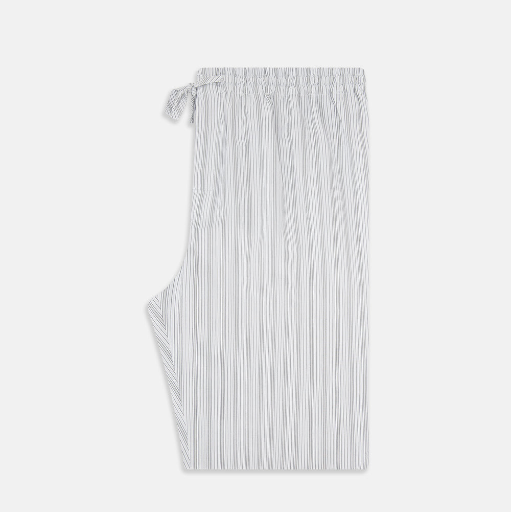 Grey Fine Track Stripe Pyjama Trousers