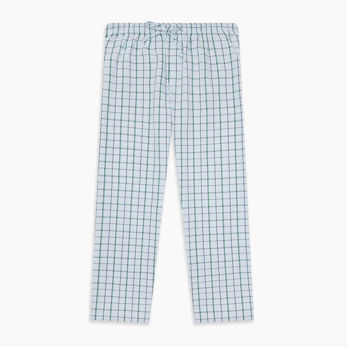 Blue and Green Tattersall Check Pyjama Trousers Image 5
