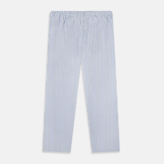 Blue Shadow Pinstripe Pyjama Trousers Image 2