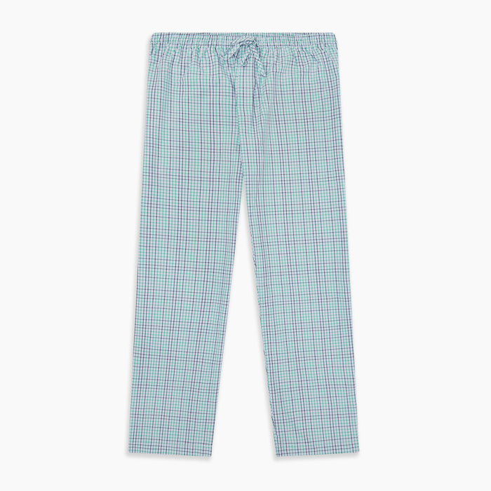 Green and Blue Shadow Check Pyjama Trousers Image 5