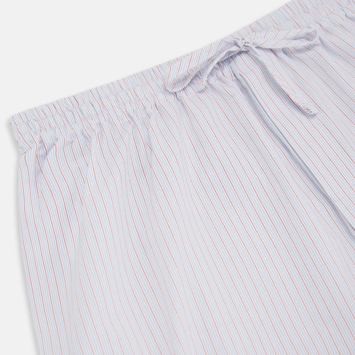 Red Multi Pinstripe Pyjama Trousers Image 1