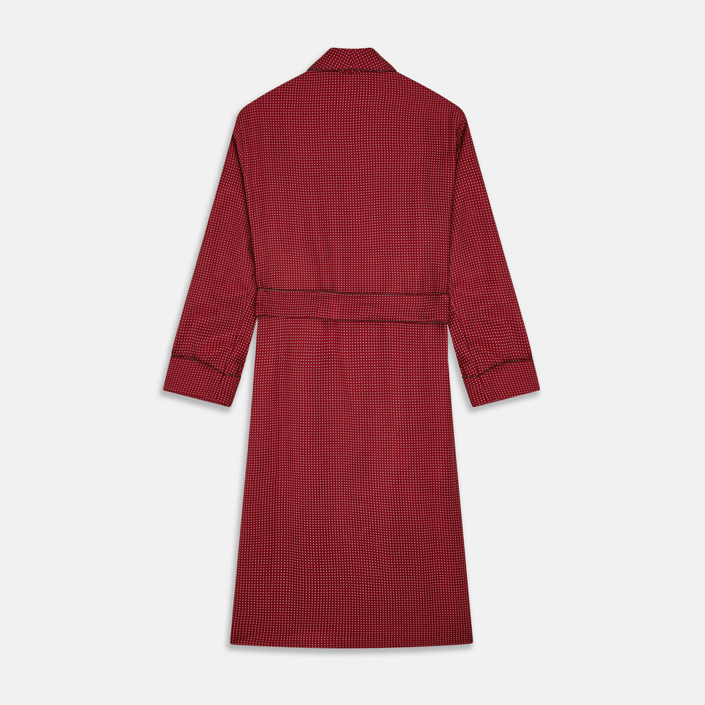 Burgundy Spot Silk Gown – Turnbull & Asser UK
