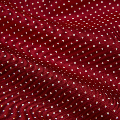 Burgundy Spot Silk Gown Image 4