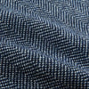 Reversible Navy and White Herringbone Cashmere Scarf