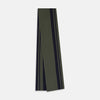 View 2 of product Navy and Olive Green Double-Stripe Double-Sided Corduroy Padded Scarf OS