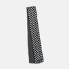 View 3 of product The Chequered Navy on Navy Frame Small Scarf in Silk from Turnbull & Asser UK, showcasing a sophisticated navy checkerboard pattern, is displayed against a plain white background.