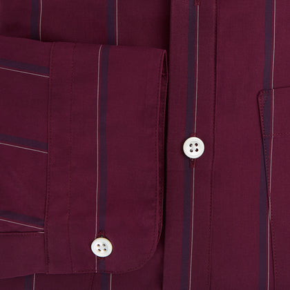 Online Exclusive · Wine Track Stripe Piccadilly Shirt Image 3