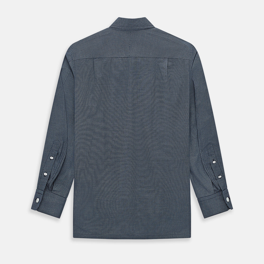 Navy and White Pin Check Piccadilly Shirt 18.5