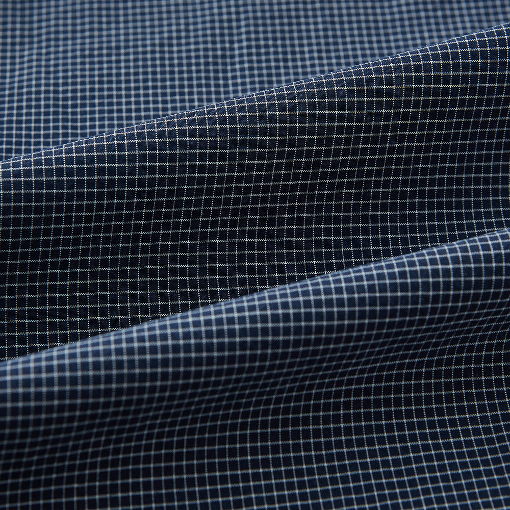 Navy and White Pin Check Piccadilly Shirt 18.5