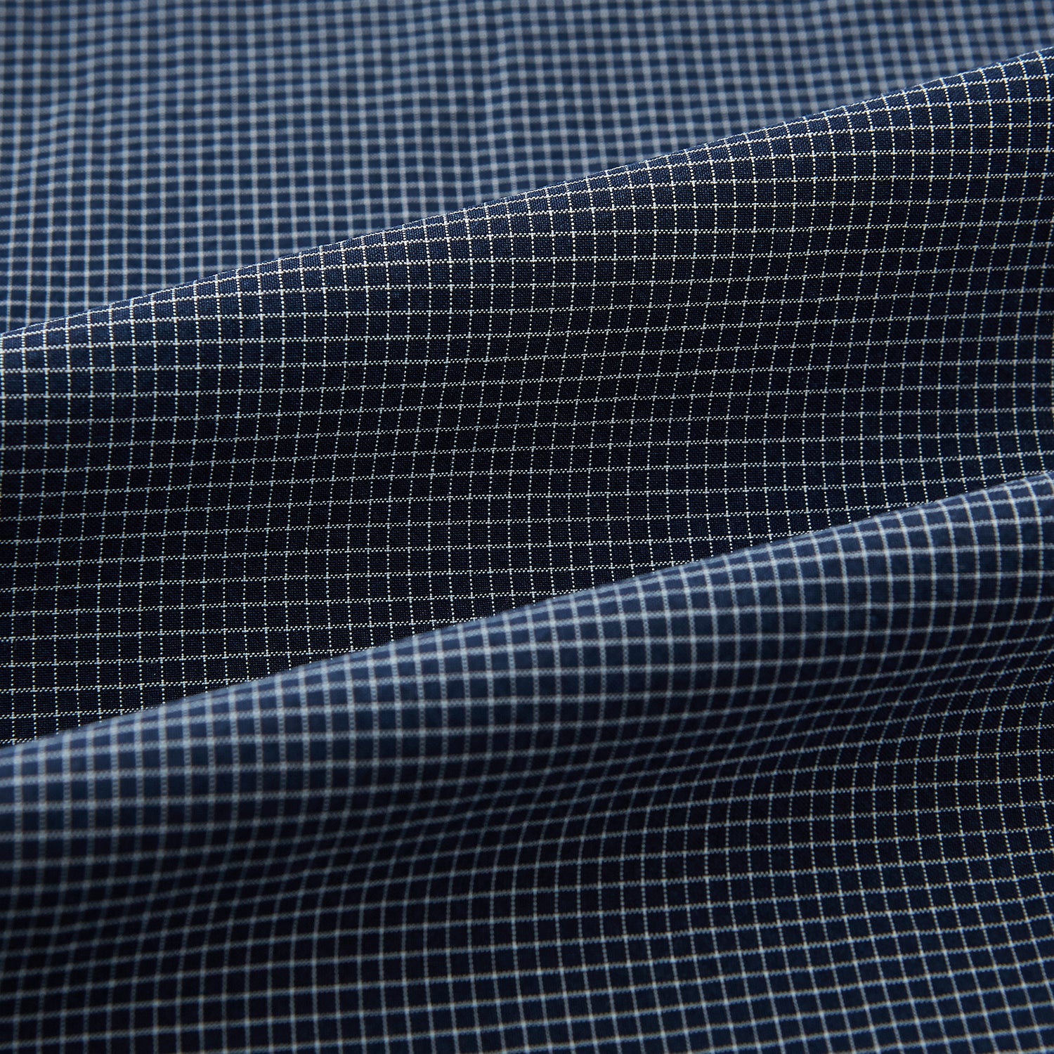 View 6 of product Navy and White Pin Check Piccadilly Shirt 18.5