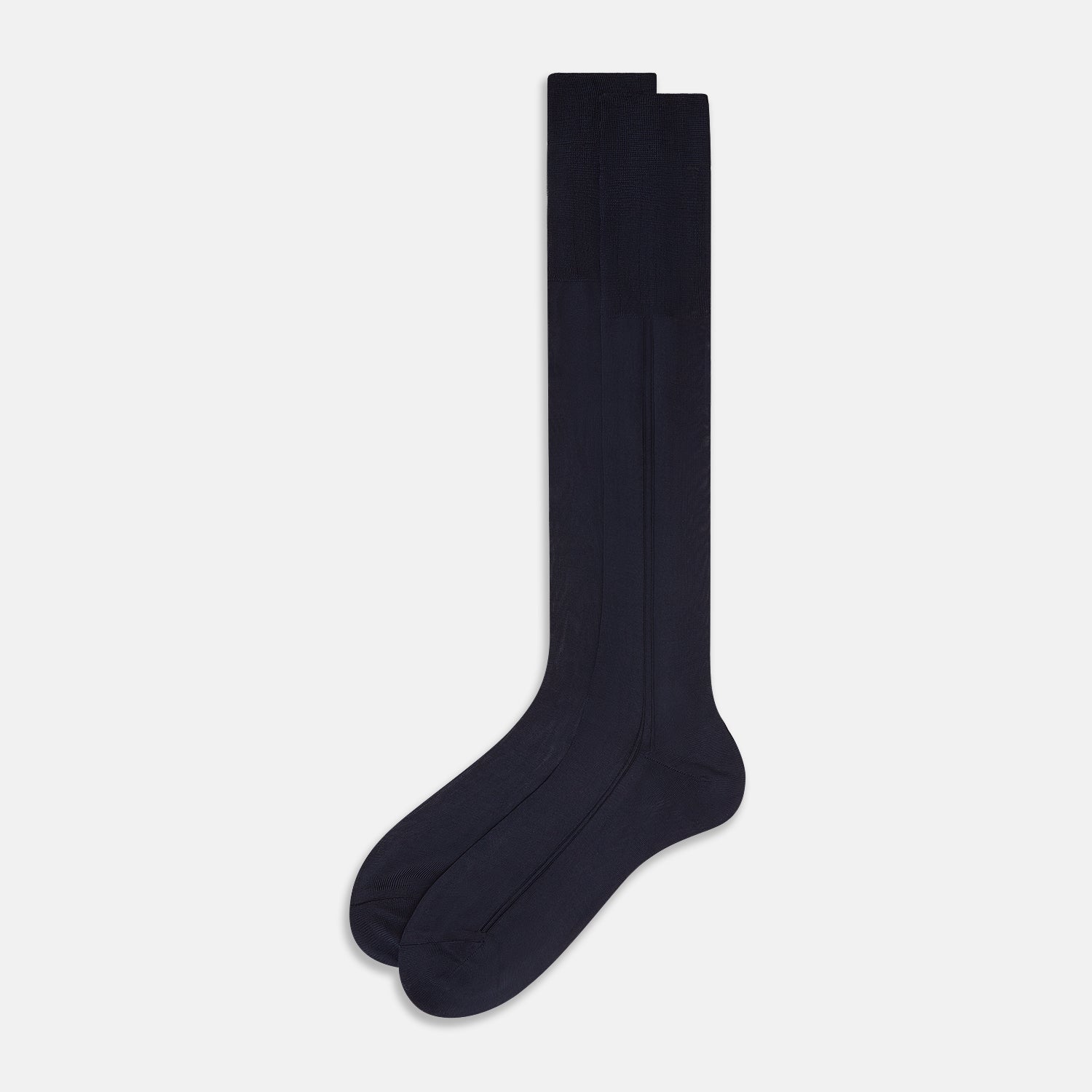View 2 of product Navy Silk Long Socks 13