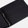 View 4 of product Navy Leather Trifold Card Holder with Metal Money Clip OS