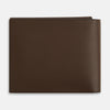 View 5 of product Dark Chocolate  Leather Trifold Card Holder with Metal Money Clip OS
