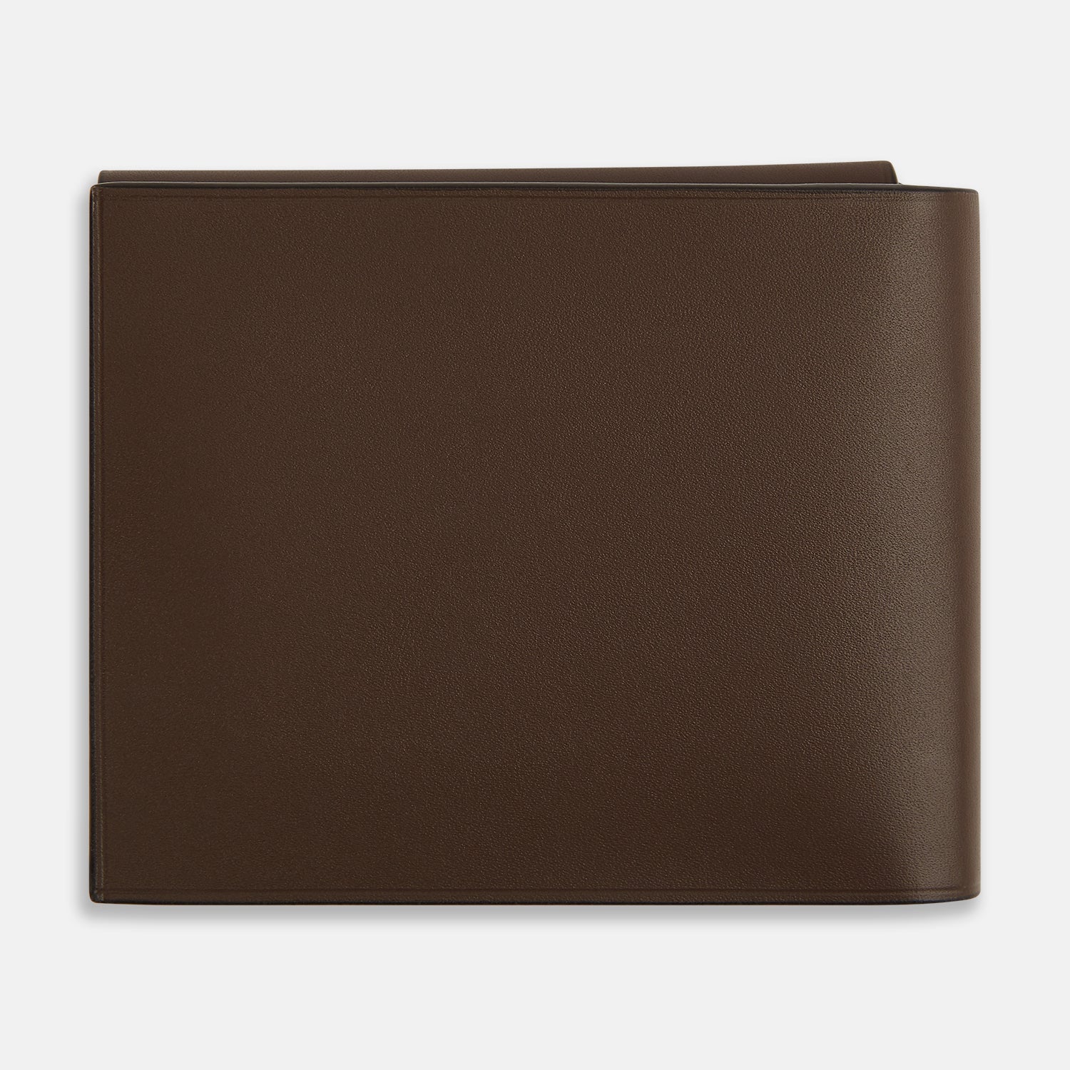 View 5 of product Dark Chocolate  Leather Trifold Card Holder with Metal Money Clip OS