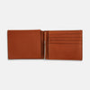 View 2 of product Cognac Leather Trifold Card Holder with Metal Money Clip OS
