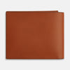 View 5 of product Cognac Leather Trifold Card Holder with Metal Money Clip OS