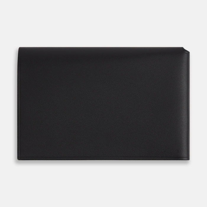 Navy Leather Trifold Wallet