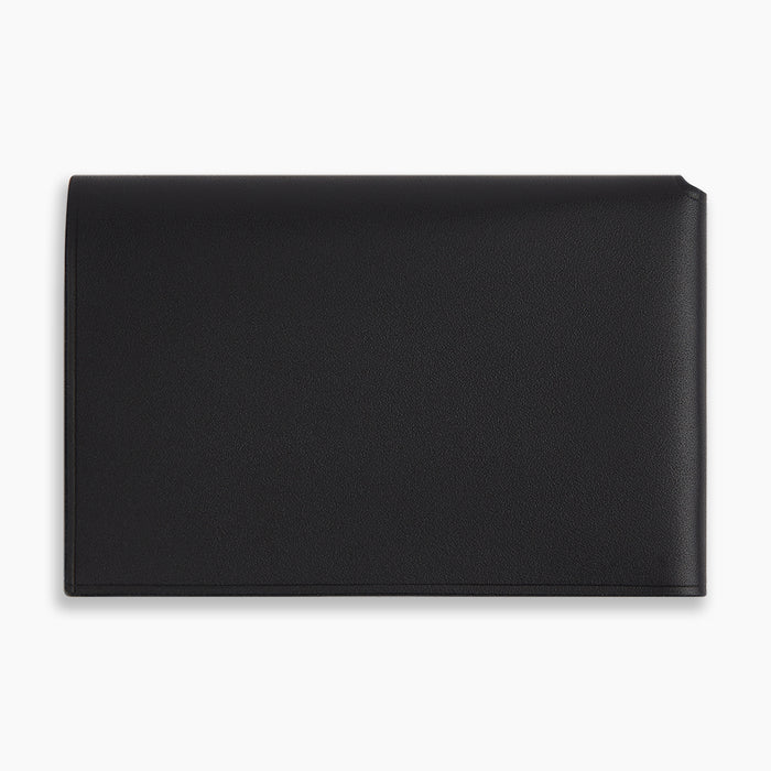 Navy Leather Trifold Wallet Image 5