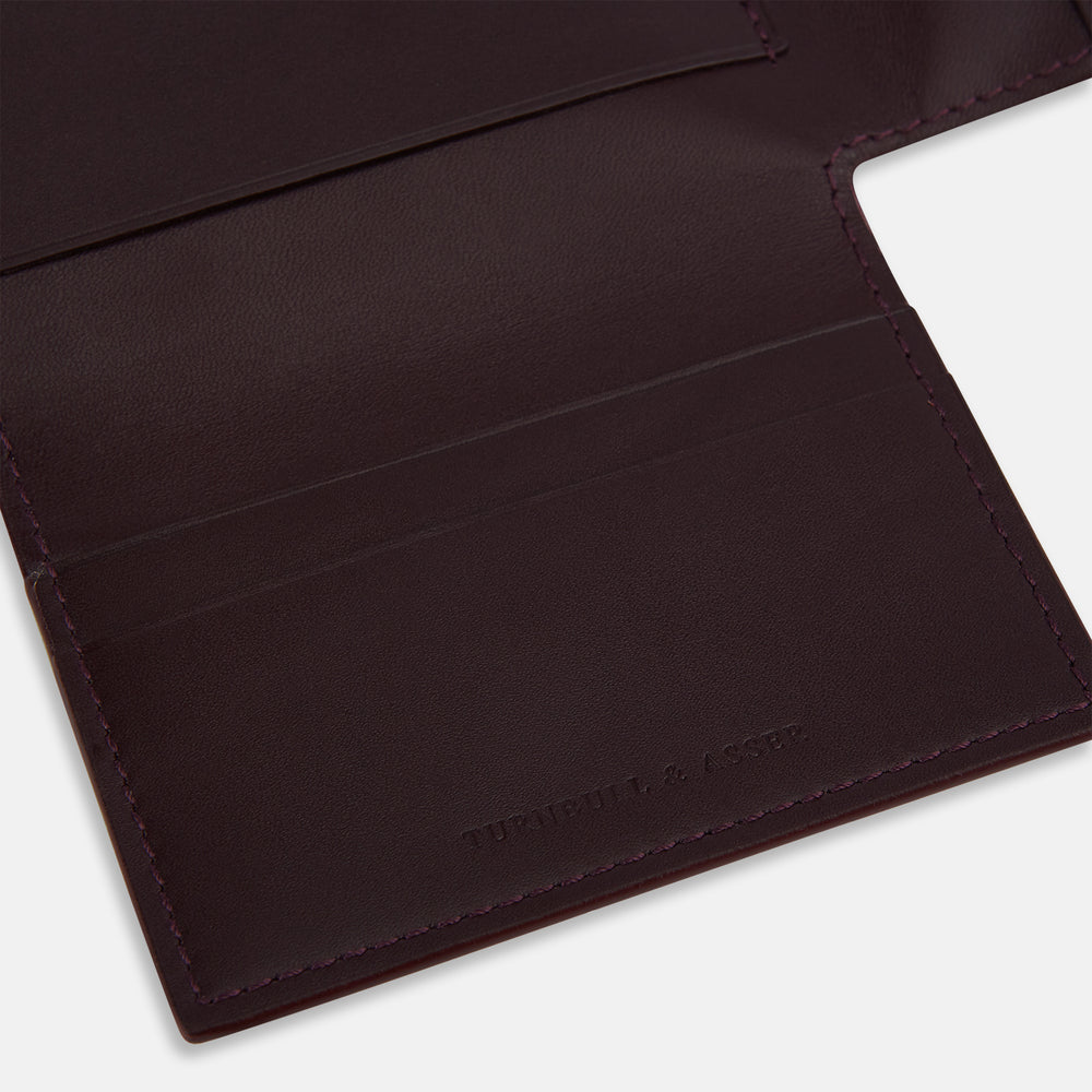 Burgundy Leather Trifold Wallet OS