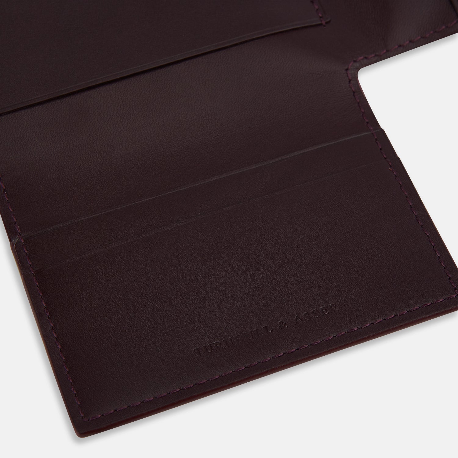 View 4 of product Burgundy Leather Trifold Wallet OS