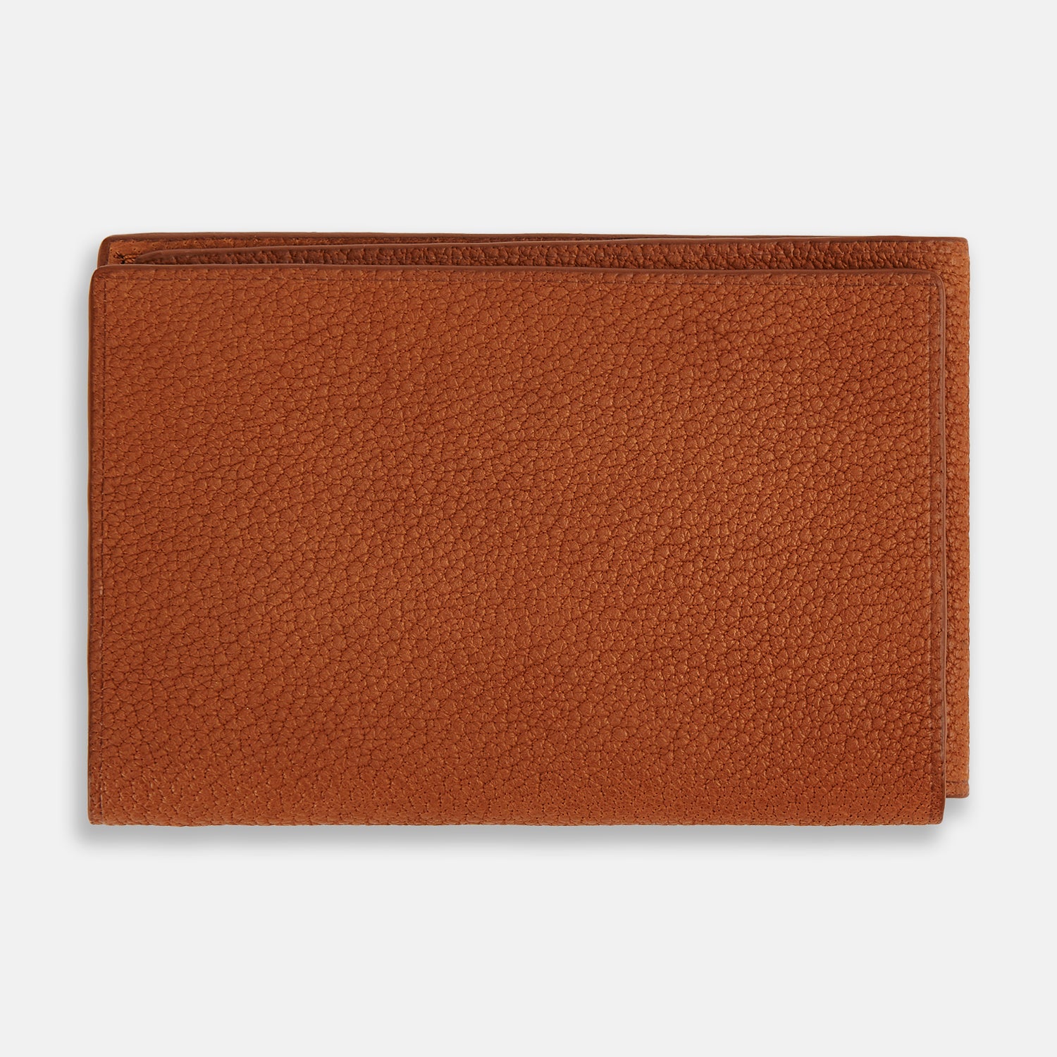 View 5 of product Cognac Full-Grain Leather Trifold Wallet OS