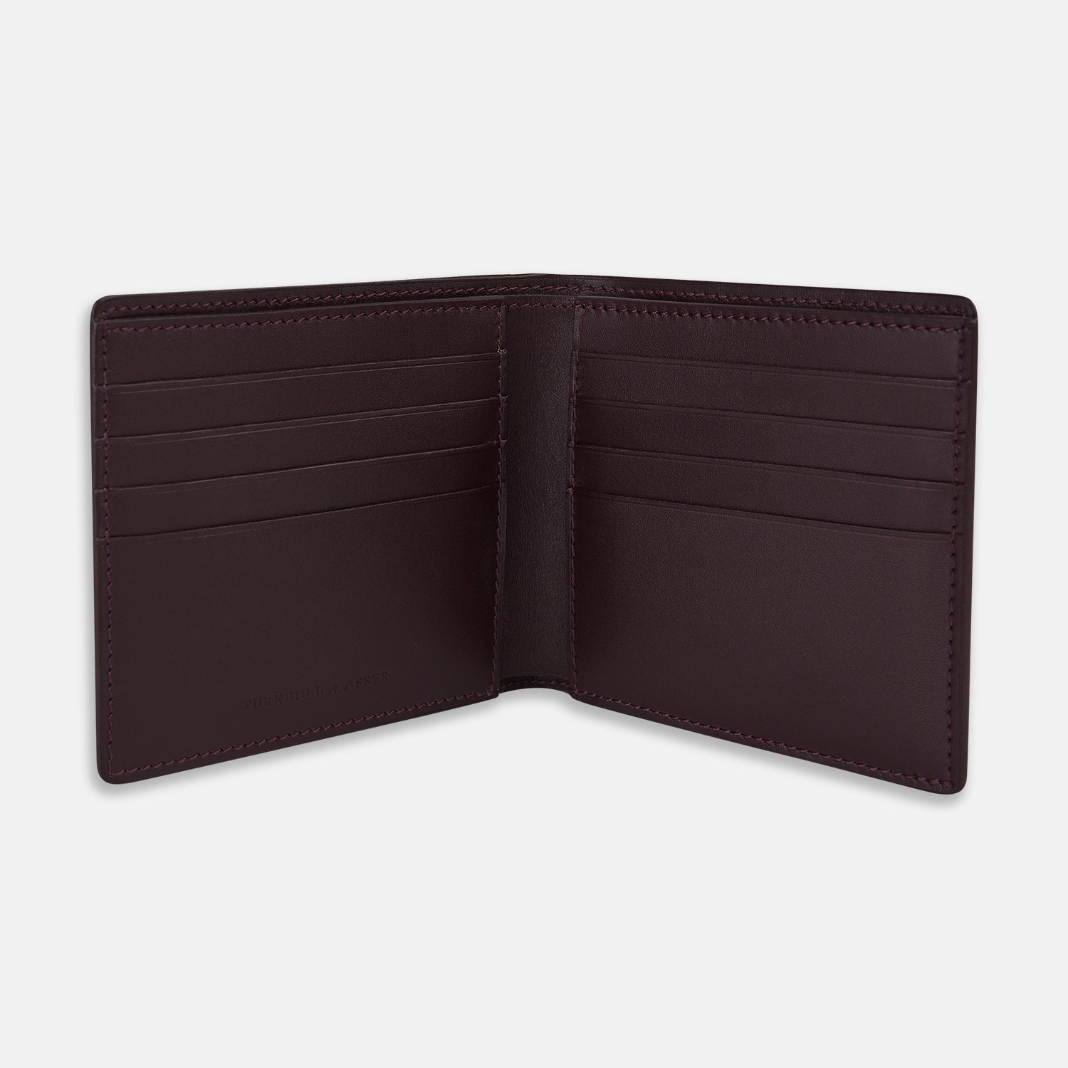 View 2 of product Burgundy Leather Bi-Fold Wallet OS