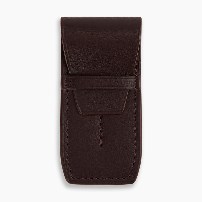 Burgundy Leather Collar-Stay Holder Image 5
